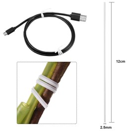 200 Pieces 12 cm Wire Twist Flexible Garden Plant Ties, Nose Clips Nose Bridge Bracket DIY Wire, Multi-Function Sturdy Garden Plant Twist Tie Plastic Garden Ties Plant Support Tree Shrub (White)