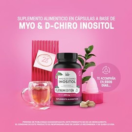 LIFE 360+ Myo y D-Chiro Inositol Platinum Edition | Ratio 40:1 | 280 cápsulas | 2400 Miligramos por Porción | Ingredientes Naturales | 70 Porciones