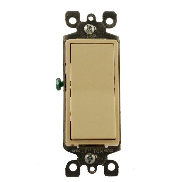 Leviton 5611-2A 15 Amp, 120/277 Volt, Decora Rocker Lighted Handle,