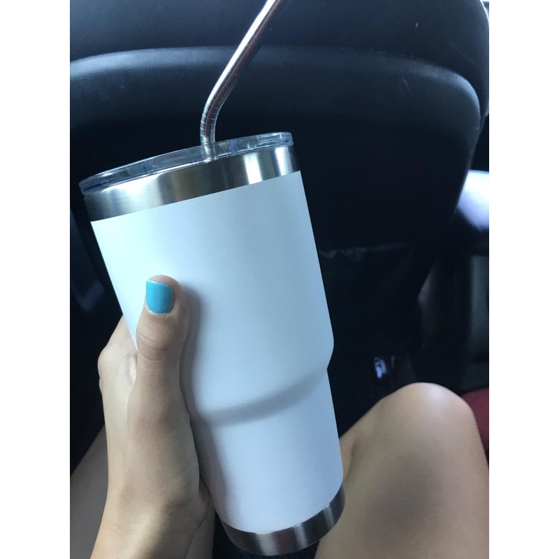 Set of 4 Reusable Metal Straws, 10.5'' Long Stainless Steel