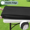 misaya Rectangle Vinyl Tablecloth, 6 Foot Elastic Fitted Table Cloth