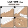 Precisluck 5 Pack 800mm(31.4 Inch) Black Edge Finger Pull Drawer