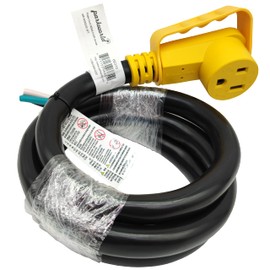 Parkworld NEMA 6-50 Female Lighted Outlet with Handle Replacement Cord Fully Molded with STW 6AWG Cable (6FT)