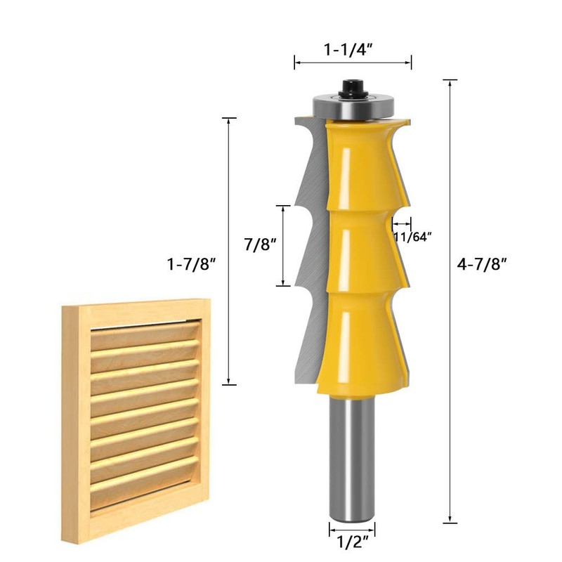 1/2 Inch Shank Router Bits Louver Shutter Style