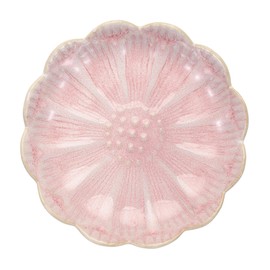 sourcing map Lotus Leaf Shape Ring Holder Dish, Ceramic Trinket Tray, Jewelry Plate, Small Ring Dish Holder, Key Bowl, for Home Decoration, Pink