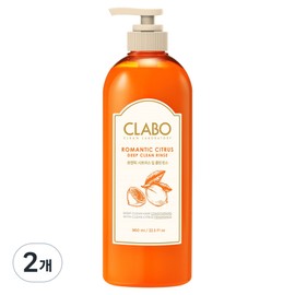 CLABO Romantic Citrus Deep Clean Rinse Sunset Rhubarb, 960ml, 2 pcs / CLABO 로맨틱 시트러스 딥클린 린스 선셋 루바브, 960ml, 2개