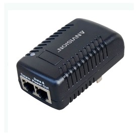 ANVISION 48V 0.5A PoE Injector Power Supply Ethernet Adapter with Wall Plug, IEEE 802.3af Compliant, 10/100Mbps, for IP Camera Voip Phones AP and More