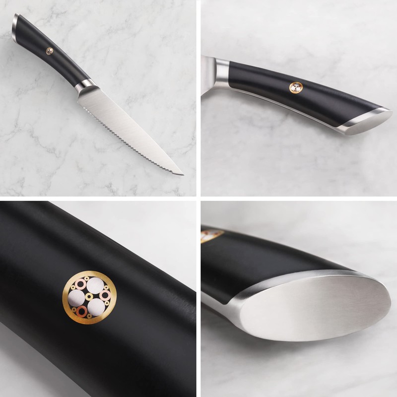 Cangshan ELBERT Series German Steel Forged 5" Serrated Utility Knife