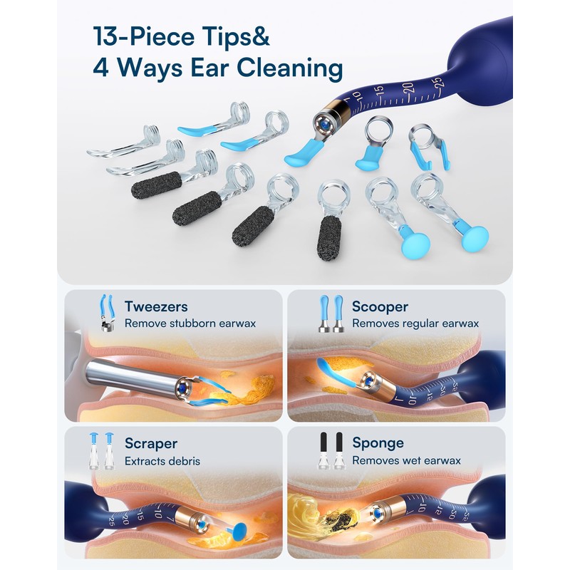BEBIRD Ear Cleaning Camera Wax Removal Tool kit, Flexible Ear