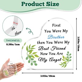 Memorial Gifts for Loss of Brother Sympathy Acrylic Plaque Brother Memorial Gifts Remembrance Bereavement in Memory of Brother Sympathy Gifts for Family Condolences Grief Gift Acrylic Sign for Desk