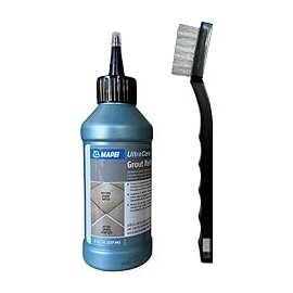 Mapei Grout Refresh Colorant and Sealer, Grout Paint and Sealant, 8 Oz Bottle with Brush, Eggshell White