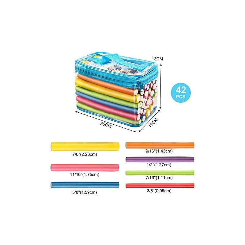 AIDUCHO 42 Pieces Twist Flex Bars Soft Foam Curler Set