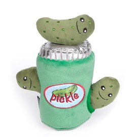 CHEWFFON Squeaky Dog Toys, Hide and Seek Pickle Dog Toy for Boredom, Interactive Stuffed Puzzle Puppy Toys with Crinkle Paper, Chew Toys for Small Medium Dogs