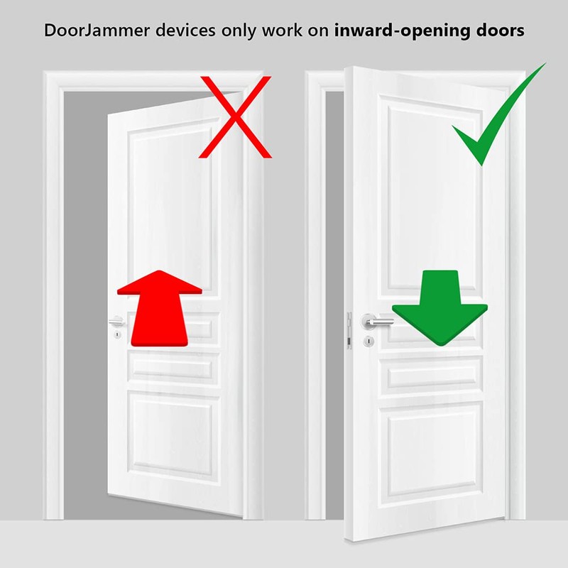 DoorJammer DJ3 Portable Door Lock Brace for Home Security and