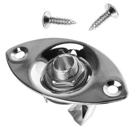 minkissy 1 Set Electric Guitar Jack Plates Durable Input Output Socket Plate for Electric Guitars Bass Replacement for Improved Efficiency and Noise Reduction