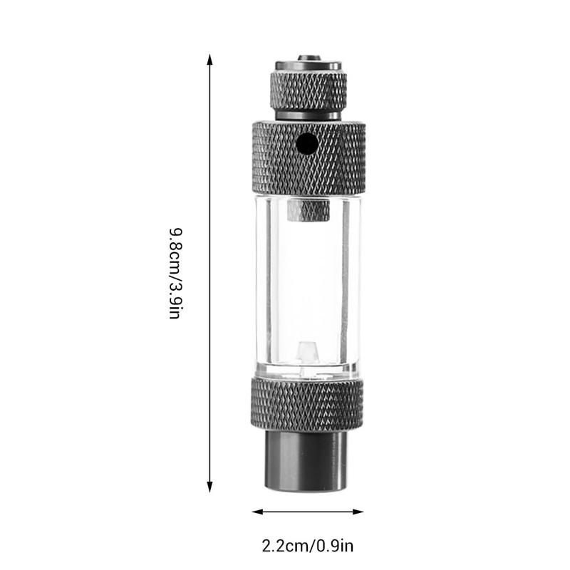 MiOYOOW CO2 Bubble Counter with Check Valve, Single Head Carbon