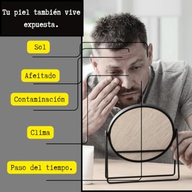 100g Crema Facial con Colágeno Hidrolizado para Hombre | Hidratación y Elasticidad | Ayuda a Mejorar la Apariencia de la Piel Madura | Uso Diario | Te