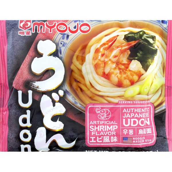 Myojo Udon Japanese Style Noodles with Soup Base, Shrimp Flavor,