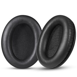 Joghaw Replacement Ear Pads for Headphones - Compatible for HyperX Cloud 1/I/2/II/3/III/Pro/Core/Alpha/AlphaS/Flight/Stinger/Mix/CloudX | Protein Leather Ear Cushions with Soft Memory Foam - Black