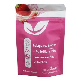 Gomitas Colágeno Biotina Ácido Hialurónico Sabor Fresa 14 Unidades                                                                                    