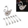 Swan Dinnerware Set Metal Tableware Cutlery Set Decorative Swan Base