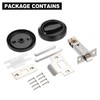 PATIKIL Round Recessed Door Lock, Stainless Steel 304 Hidden Recessed