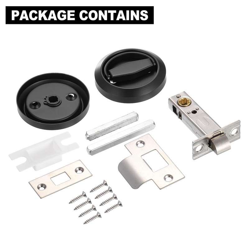 PATIKIL Round Recessed Door Lock, Stainless Steel 304 Hidden Recessed