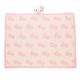 Marushin Blanket with Mascot Ribbon and Kitty 04 Kitty Blanket Portion: Approx. 27.6 x 39.4 inches (70 x 100 cm), Mascot Portion: Approx. 5.9 x 5.9 inches (15 x 15 cm) (not including ears and hands)