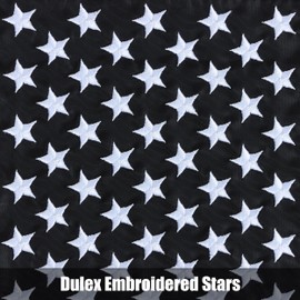 JUSHEN Thin Blue Line Garden Flag Embroidered 12x18 Inch, Deluxe Embroidered Stars and Sewn Stripes Police Garden Flag, Back The Blue Flag for Garden,Yard,Honoring Law Enforcement Officers, 210D Nylon