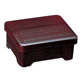 J-kitchens Unaju Heavy Box, Heat Resistant Wood Grain Bowl Weight, Tamanai Vermilion (Lid), Eel (Unagi), Made in Japan