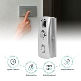 Interruptor de Botón de Liberación de Puerta, Botón de Salida del de Control de Acceso de Puerta Interruptor de Liberación de Empuje de Puerta