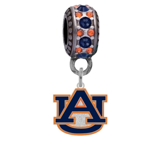 Auburn University Logo Charm Fits Compatible With Pandora Style Bracelets