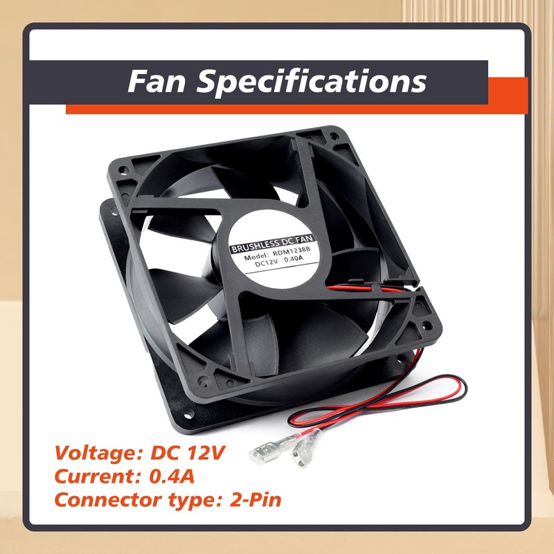 Mhrxusd RDM1238B Chassis Cooling Fan Compatible with Norcold RV 2118