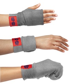 FLIPMITS Fingerless 3-in-1 Performance Gloves | Running, Hiking, Gym Workouts, Cycling, Yoga, Pilates, Driving, Sewing, Video Games, Sweat Wicking, Insulating (Medium, Concrete)