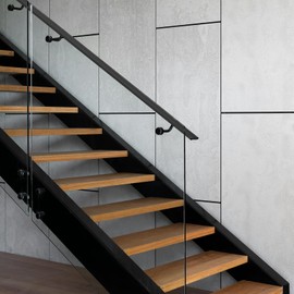 Non-Slip Stair Handrail Protection, PVC Plastic Handrail, Plastic Handrail Profile Railing for Stair Railing, Black (Black, 5 m)
