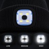 USB Rechargeable LED Beanie Hat for Men & Women –