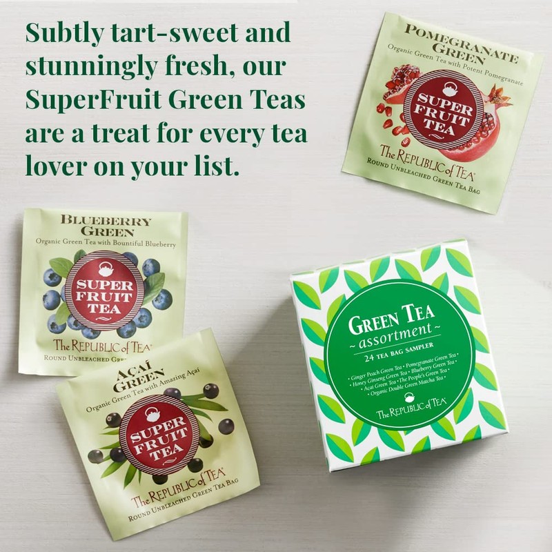 The Republic of Tea - Green Tea Assortment Sampler, 24
