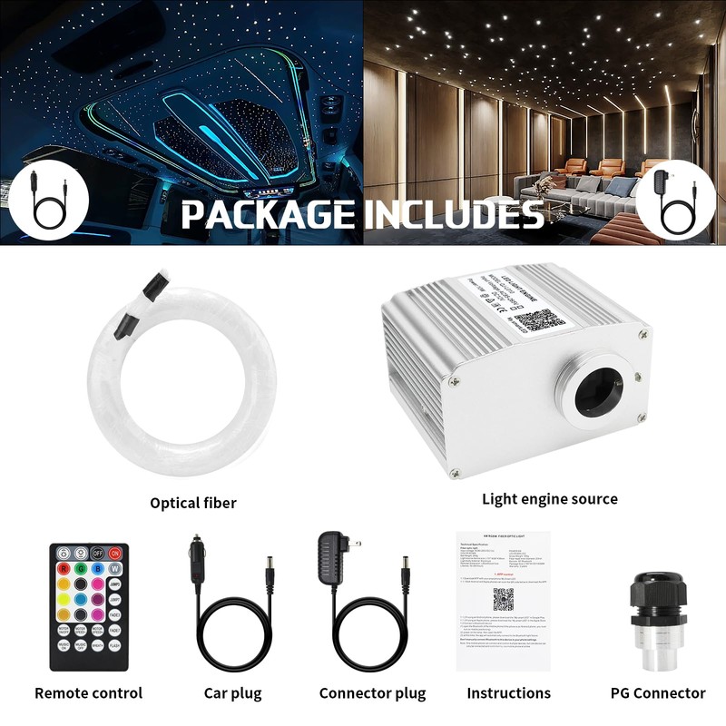 Fiber Optic Lights Kit, 10W Star Ceiling Sky Lights RGBW
