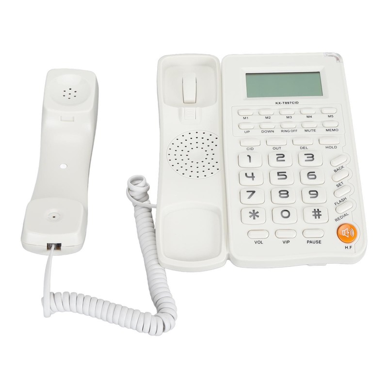 Desktop Telephone Big Button Corded Landline Telephone 16 Bit HD