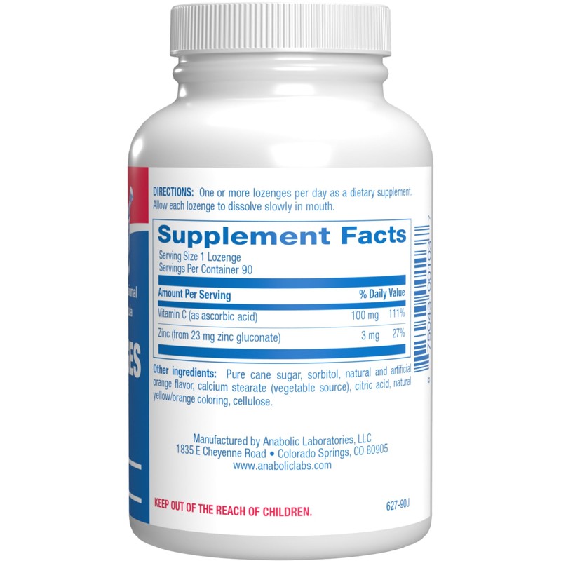 Zinc Lozenges with Vitamin C for Immune Support - High