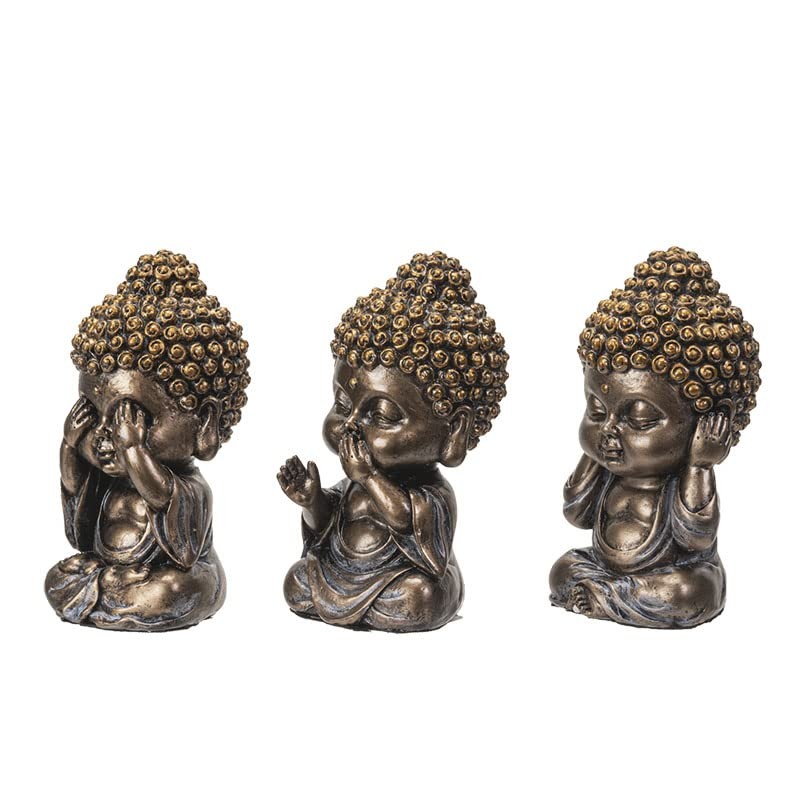 Pacific Giftware Buddha Figures Funny Monks Hear No Evil Say
