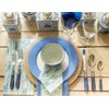 Caspari Linen Border Paper Dinner Plates in Blue II -