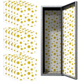 15 Pieces Locker Accessories Kit Magnetic Locker Wallpaper Decorative School Locker Decoration Gold Dots School Organizer First Day of School Decor for Student School Office University(Dots)