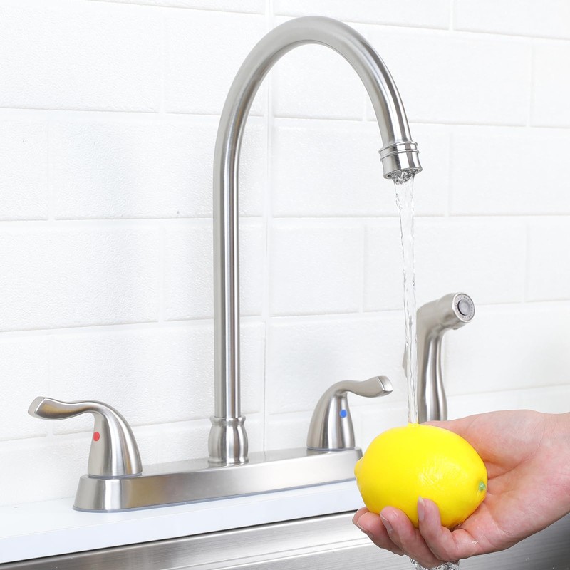 HOTIS Kitchen Faucet with Side Sprayer, 2 Handle 3 or
