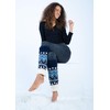 Tibetan Socks Blue Hand Knit Wool Fleece Lined Leg Warmers