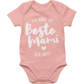 Shirtracer - Baby Bodysuit Boy Girl - Mama - Ich habe die beste Mami der Welt, 3 Baby Pink, 0-3 months