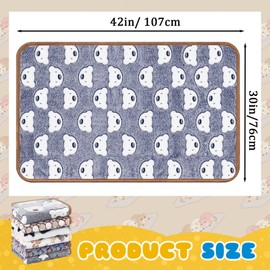 6 Pcs Guinea Pig Bedding Cage Liners Small Animal Flannel Blankets Sleep Mat Absorbent Reusable Pet Pee Bedding Pad Cover for Dog Cat Hamster Ferret Chinchilla Rabbit Hedgehog (30 x 42 Inch, Multi)