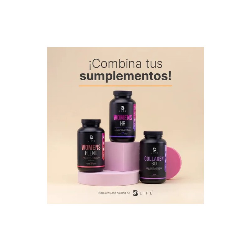 Vitaminas Cabello Mujer De 180 Cápsulas Con Colágeno B Life