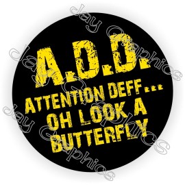 Unbranded/Generic 3pcs - A.D.D. Attention Deff Hard Hat Stickers Decals Helmet Construction ADD