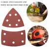 60pcs Mouse Detail Sander Sanding Pads 11 Holes Hook and